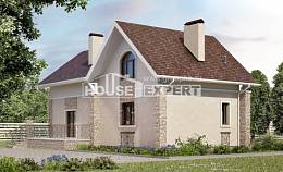 150-012-Л Проект двухэтажного дома с мансардным этажом, скромный дом из теплоблока Семей, House Expert