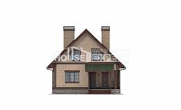 160-011-П Проект двухэтажного дома мансардный этаж, простой загородный дом из бризолита Туркестан, House Expert