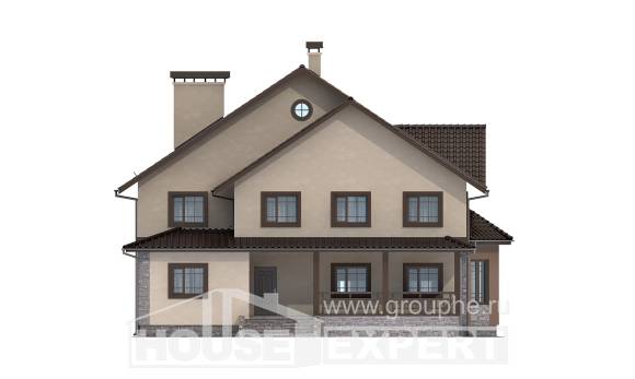 265-003-Л Проект двухэтажного дома, большой дом из теплоблока Актобе, House Expert