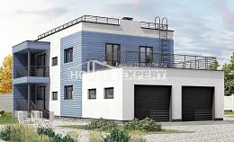 180-012-Л Проект двухэтажного дома и гаражом, средний коттедж из кирпича, Нур-Султан