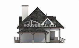 110-002-Л Проект двухэтажного дома мансардный этаж, гараж, уютный домик из пеноблока Шымкент, House Expert