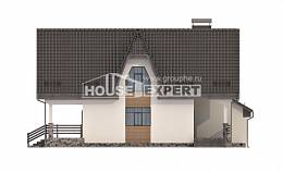 150-001-Л Проект двухэтажного дома с мансардой, гараж, доступный загородный дом из керамзитобетонных блоков, House Expert