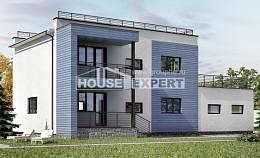 180-012-Л Проект двухэтажного дома и гаражом, красивый коттедж из кирпича Туркестан, House Expert