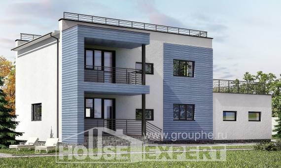 180-012-Л Проект двухэтажного дома и гаражом, простой домик из кирпича, Кокшетау