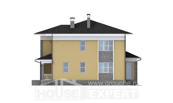 155-011-Л Проект двухэтажного дома, бюджетный коттедж из поризованных блоков, Актау