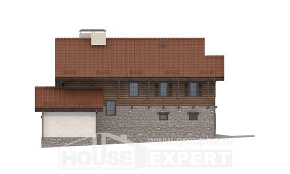 255-002-Л Проект двухэтажного дома с мансардным этажом и гаражом, красивый домик из газосиликатных блоков, Атырау