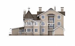 555-001-Л Проект трехэтажного дома мансардой и гаражом, просторный коттедж из твинблока Уральск, House Expert
