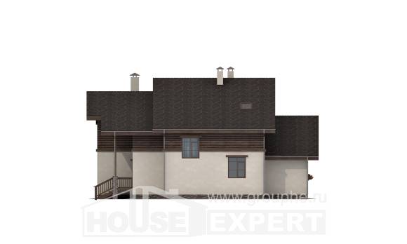 210-006-Л Проект двухэтажного дома с мансардным этажом, уютный коттедж из кирпича Тараз, House Expert