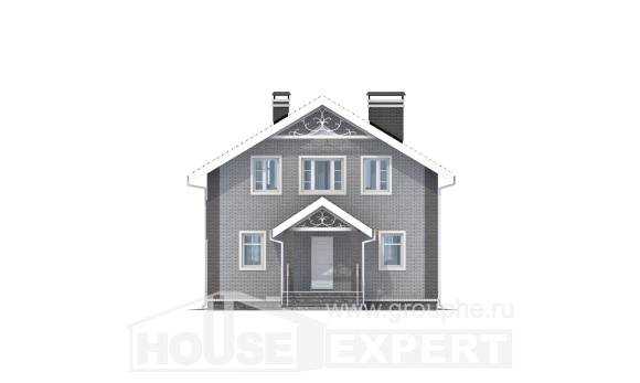 150-007-П Проект двухэтажного дома мансардный этаж, бюджетный дом из керамзитобетонных блоков Шымкент, House Expert