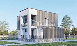 150-017-П Проект двухэтажного дома, экономичный загородный дом из бризолита, Семей