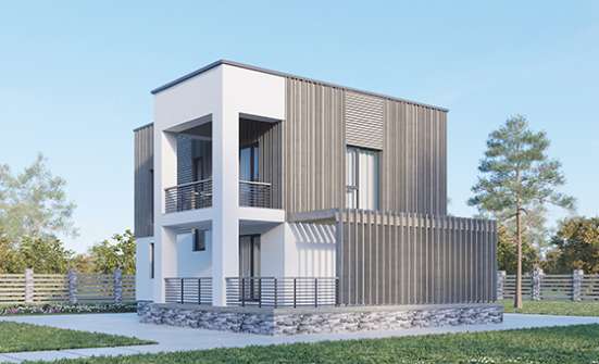 150-017-П Проект двухэтажного дома, красивый домик из бризолита, Шымкент