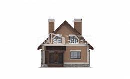 160-011-Л Проект двухэтажного дома с мансардой, экономичный домик из арболита, Жанаозен