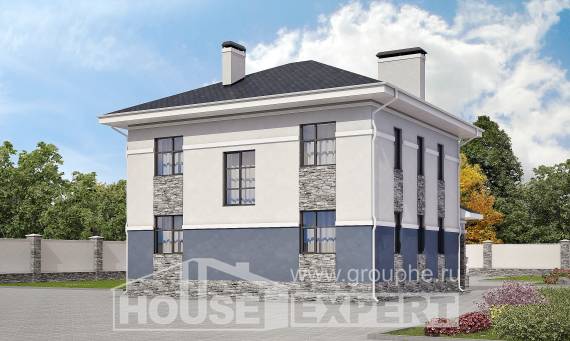 150-014-Л Проект двухэтажного дома, недорогой домик из бризолита Кызылорда, House Expert