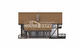 155-002-П Проект двухэтажного дома мансардой, гараж, бюджетный домик из газосиликатных блоков, Нур-Султан