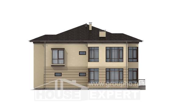 300-006-П Проект двухэтажного дома, гараж, огромный коттедж из кирпича, Жанаозен