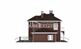 180-006-Л Проект двухэтажного дома, гараж, простой коттедж из кирпича Астана, House Expert