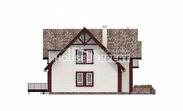 300-008-Л Проект двухэтажного дома мансардой и гаражом, уютный дом из бризолита, Экибастуз