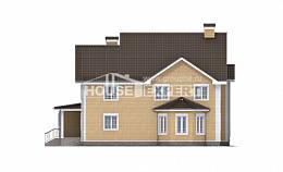 320-003-Л Проект двухэтажного дома, красивый загородный дом из бризолита Тараз, House Expert