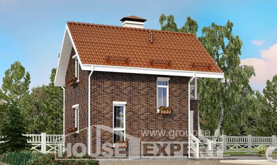 045-001-Л Проект двухэтажного дома с мансардой, простой загородный дом из пеноблока, Нур-Султан