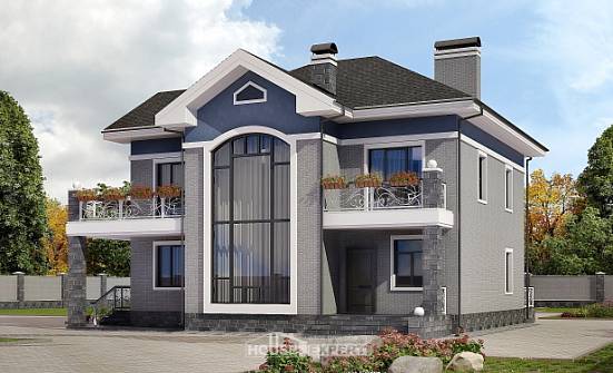 200-006-Л Проект двухэтажного дома, красивый домик из кирпича Рудный | Проекты домов от House Expert