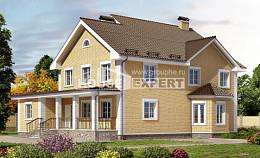 320-003-Л Проект двухэтажного дома, классический загородный дом из блока Кызылорда, House Expert