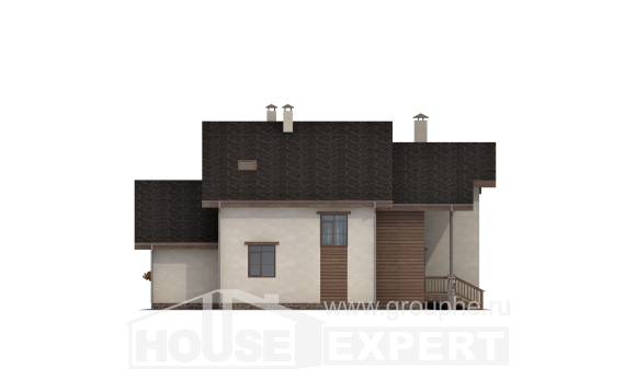 240-003-П Проект двухэтажного дома с мансардой, простой домик из кирпича, Павлодар
