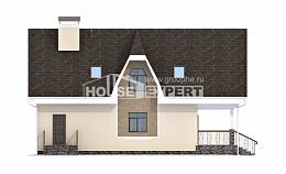 125-001-Л Проект двухэтажного дома с мансардным этажом, бюджетный домик из бризолита, Атырау