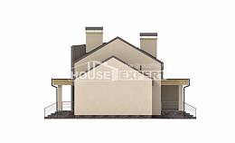150-015-Л Проект двухэтажного дома мансардой, гараж, недорогой домик из бризолита, Жанаозен
