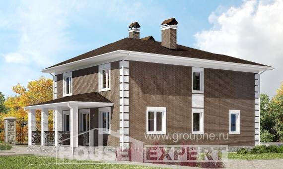185-002-П Проект двухэтажного дома, простой домик из керамзитобетонных блоков, Темиртау