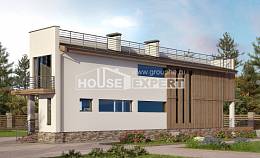 100-003-Л Проект двухэтажного дома, компактный домик из бризолита Астана, House Expert