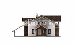 155-010-Л Проект двухэтажного дома с мансардой, гараж, красивый коттедж из арболита Шымкент, House Expert