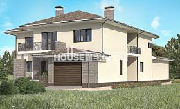 500-001-П Проект трехэтажного дома и гаражом, красивый коттедж из кирпича Тараз, House Expert
