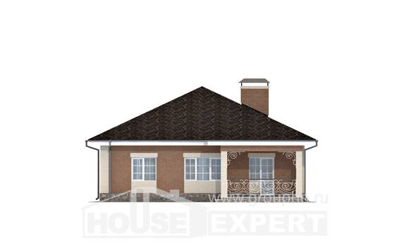 100-004-П Проект одноэтажного дома, уютный домик из пеноблока Атырау, House Expert
