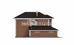 220-004-Л Проект двухэтажного дома и гаражом, средний загородный дом из кирпича Талдыкорган, House Expert