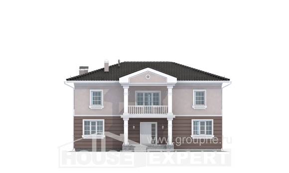 210-005-П Проект двухэтажного дома, уютный домик из керамзитобетонных блоков, Караганда
