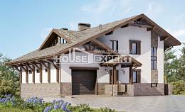 305-002-П Проект трехэтажного дома с мансардой и гаражом, огромный домик из кирпича, Актобе