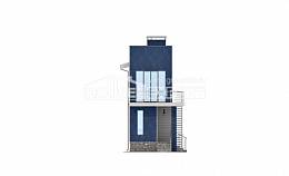 100-003-П Проект двухэтажного дома, компактный домик из блока, House Expert