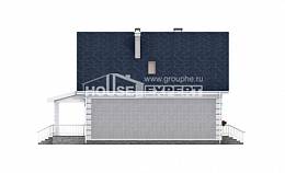130-005-П Проект двухэтажного дома с мансардой, простой коттедж из газосиликатных блоков Актобе, House Expert