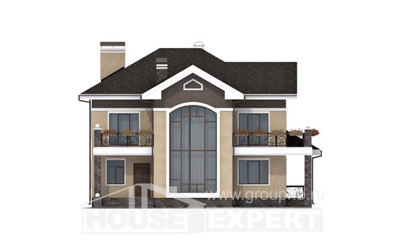200-006-П Проект двухэтажного дома, средний коттедж из кирпича Караганда, House Expert