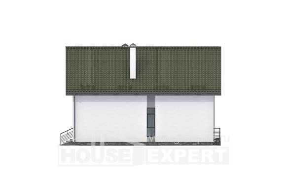 170-009-Л Проект двухэтажного дома мансардой, гараж, доступный дом из керамзитобетонных блоков, Павлодар