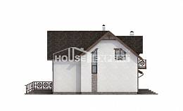 180-013-П Проект двухэтажного дома с мансардой и гаражом, компактный загородный дом из поризованных блоков, Актау