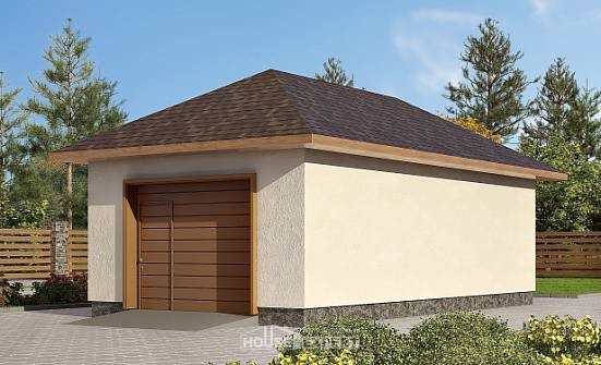 040-001-П Проект гаража из поризованных блоков Темиртау | Проекты домов от House Expert