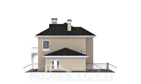 180-006-П Проект двухэтажного дома и гаражом, уютный дом из кирпича, Усть-Каменогорск
