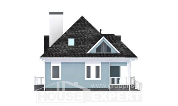 110-001-Л Проект двухэтажного дома с мансардой, классический домик из керамзитобетонных блоков Атырау, House Expert