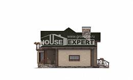 180-010-П Проект двухэтажного дома мансардой, гараж, красивый коттедж из газобетона Кокшетау, House Expert