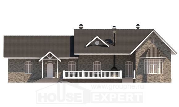 195-001-П Проект одноэтажного дома, просторный дом из кирпича Тараз, House Expert