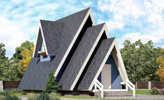 100-002-П Проект двухэтажного дома мансардой, красивый домик из дерева, Атырау