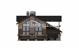 240-002-П Проект двухэтажного дома с мансардой и гаражом, классический коттедж из керамзитобетонных блоков, Экибастуз