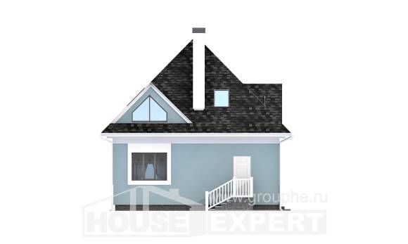 110-001-Л Проект двухэтажного дома с мансардой, бюджетный загородный дом из твинблока Атырау, House Expert