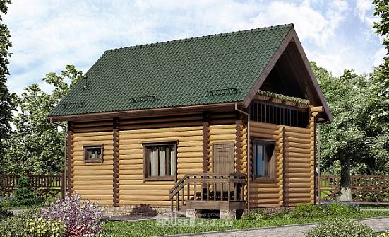 080-003-П Проект двухэтажного дома, доступный домик из дерева, Шымкент